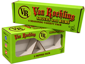 van roehling lime green sauce boxes